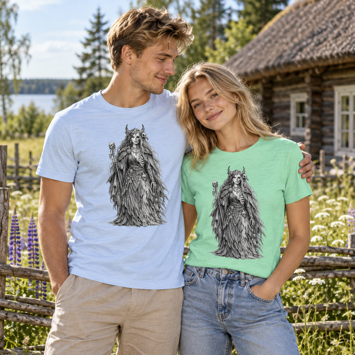 Norse Mythology Shirt, Hel Dark Goddess Art, Viking Graphic Tee, Pagan Gothic Gift