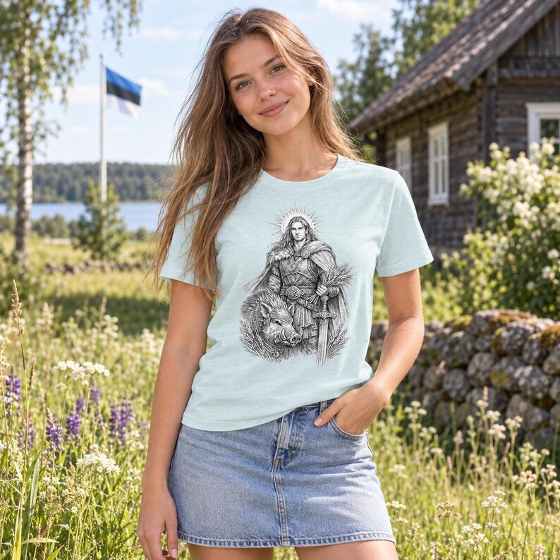 Viking Shirt, Freyr Norse Mythology Art, Pagan God Tee, Nordic Graphic Gift